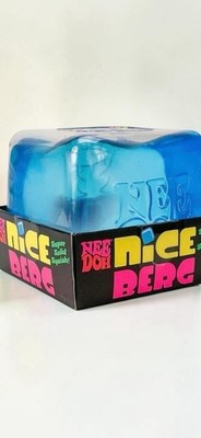 Needoh Nice Berg Super Solid Squish Nee Doh Blue Burg NEW Authentic Fast Ship