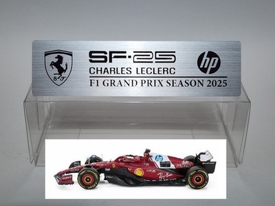 1/18 Ferrari F1 Metal Nameplate for Minichamps Hot Wheels GP