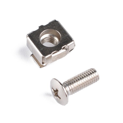10pcs Metal Nickel-plated Square Hole Cage Nuts & Screws For Server Rack Cabinet - Picture 10 of 12