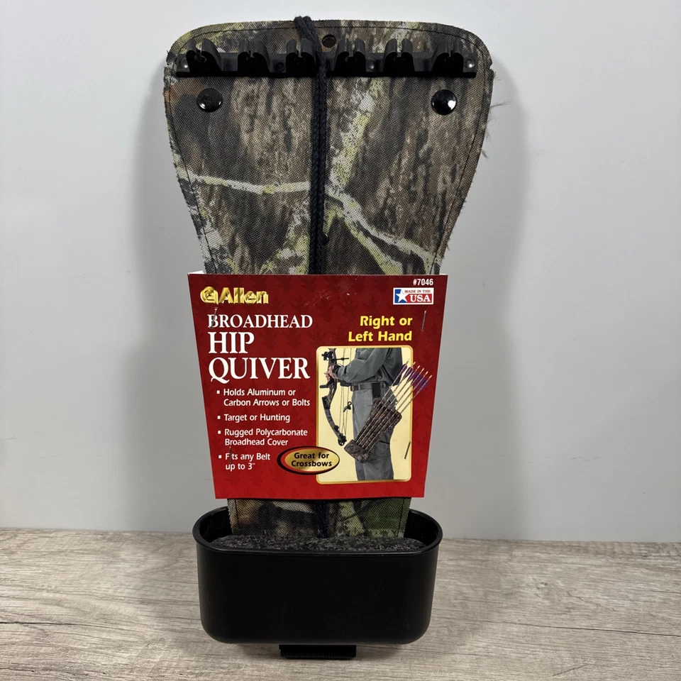 Allen Archery Broadhead Ambidextrous Hip Quiver Camo 7046 Aluminum & Carbon USA - Image 2 of 4