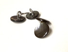RARE UNIQUE Gentlemen's Genuine Smoke Mother of Pearl Button-Chain Cufflinks 18L — photo 2