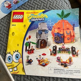 Lego 3818 SpongeBob SquarePants Bikini Bottom Undersea Party Box Manual Minifigs