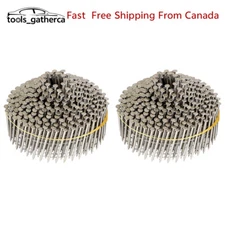 Ring Shank Stainless Steel Siding Nails Coil 1-1/2 09 15 Degree Wire 1200Pcs