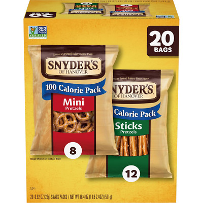 Pretzels, Minis and Sticks 100 Calorie Packs, 20 Ct Variety Pack