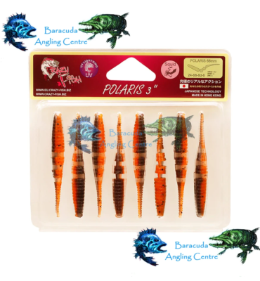 crazy fish lures uk Crazy Fish Polaris 3 68mm Soft Lures 8pcs