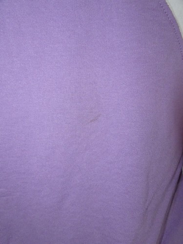 Womens Ladies Friends Embroidered Lavender Short Sleeve Pajama Sleep Top XS NEW - Picture 3 of 5