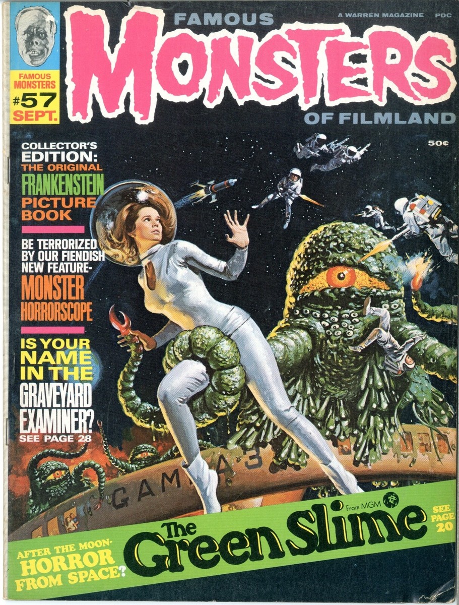 Famous Monsters of Filmland Magazine # 57 FINE 9/69 Green Slime