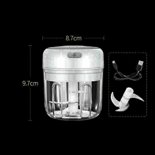 Electric Mini Garlic Chopper Masher Portable Small Food Processor Mincer Grinder - Picture 15 of 17
