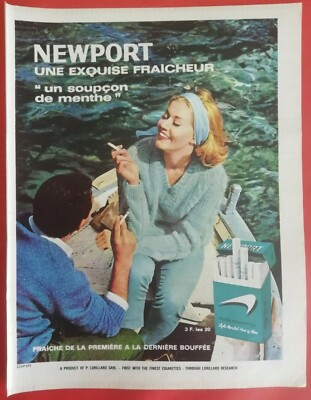 Werbung 1964 - Menthol Zigarette NEWPORT Ein Verdacht auf Minze