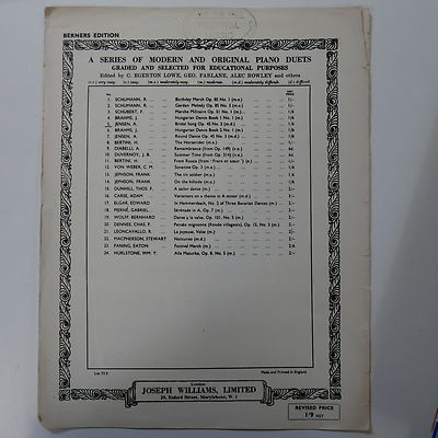 Klavier 4 Hände Duett ADOLF JENSEN Brautlied