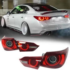 Fit 2014-2017 INFINITI Q50 4PCS Skyline V37 400R Style LED Tail Lights Lamp