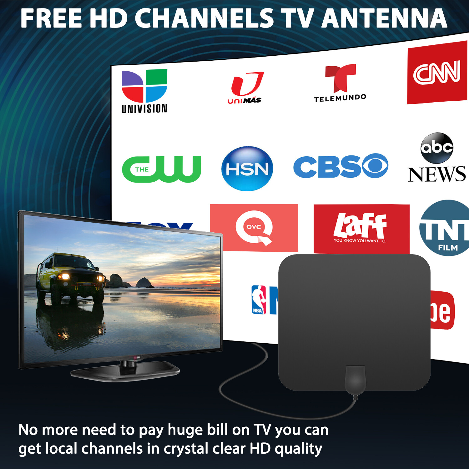 Image 41 - 3600Miles TV Antenna Newest 4K 1080p HDTV Digital Amplified /AC Adapter Indoor