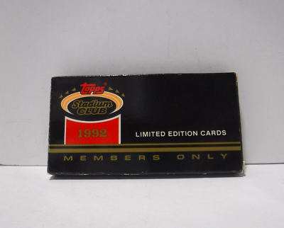 Topps Stadium Club 1992 Members Only Limited Edition Cards Set 061623AST2 |  eBay