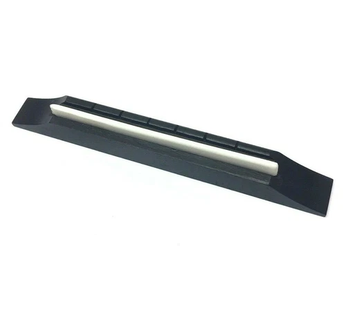 Grover Ebonized Fixed Bridge for Flat Top Acoustic/Jazz Guitar w/Tailpiece 3342