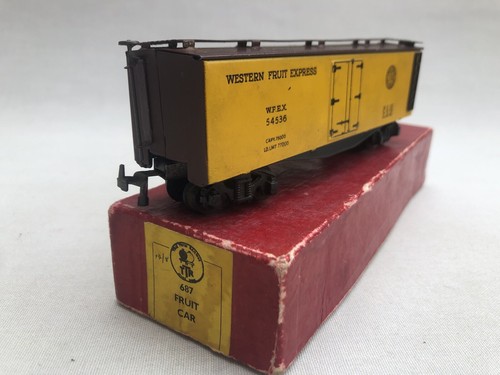 Trix TTR 687 HO Gauge Western Fruit Express 40’ Box Car 54536 Yellow GC Boxed - 第 1/15 張圖片