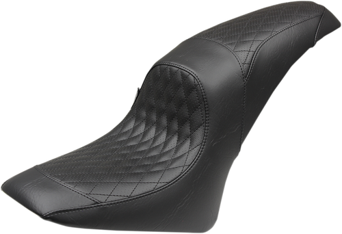 Mustang Black Diamond Tripper 2-Up Motorcycle Seat 2015-2022 Indian Scout Sixty - Picture 2 of 3