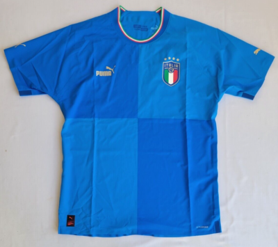 PUMA サッカー ユニフォーム ブルー Lサイズ Mens Size Large Blue Puma 2022 Authentic FIGC Italy Home Soccer