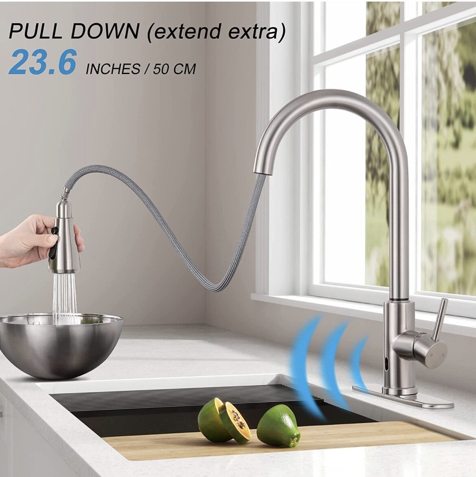 touchless kitchen faucet chrome | eBay