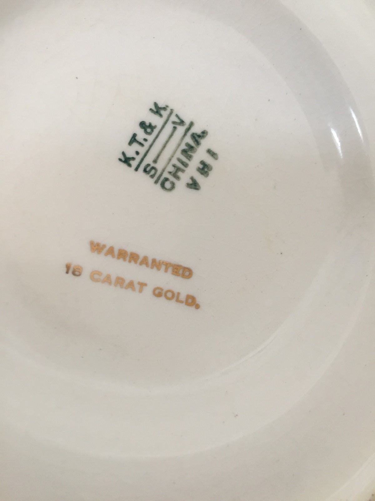 Vintage K.T. & K. China Knowles Taylor & Knowles Gravy Dish 18 Carat