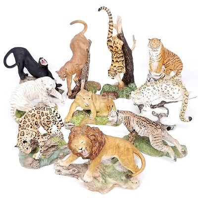 11-Set Franklin Mint The Great Cats of the World Wildlife