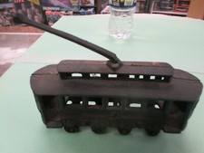 Vintage 14 Cast Iron Trolley Train