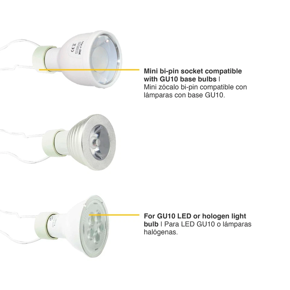 10 PCS - Wire Connection Socket Holder for GU10 LED Light or Halogen Light Bulb - Image 4 of 4
