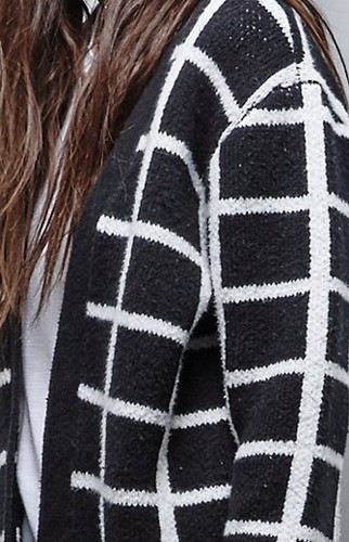 WOMEN'S/JRS Gypsy Warrior Checkered Open Front Cardigan NEW $65 - Picture 4 of 4