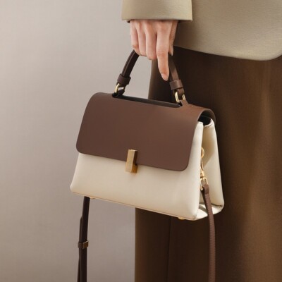 Women's Cowhide Leather Shoulder Bag   Commuter Messenger Stylish Work Purse