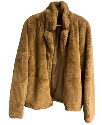 Love Tree Brown Faux Fur Size L Fully Lined | eBay