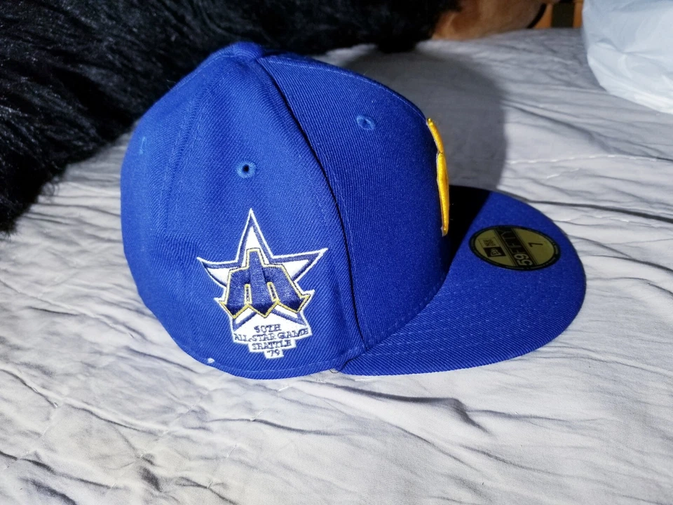 Seattle Mariners 50th All Star Game Sombrero de Lana ajustado talla 7 Gorra 59FIFTY EXCELENTE Foto 2 de 4