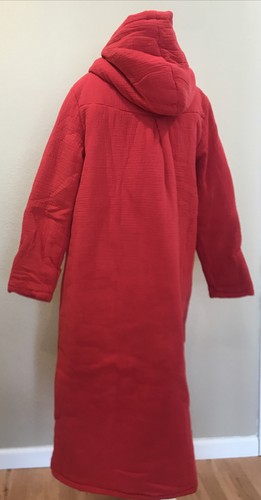 Cappotto lungo trapuntato vintage Gracila con cappuccio rosso taglia M nuovo con etichetta - Foto 3 di 4