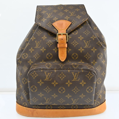 Authentic Louis Vuitton Monogram Montsouris GM Backpack M51135 P4237YR704