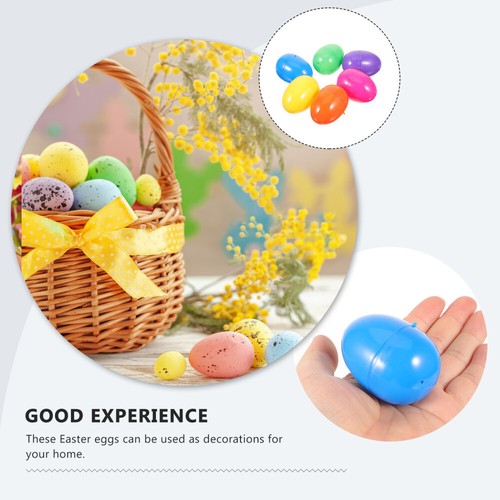 50 Pcs Easter Egg Toy White Plastic Eggs for Decorating Fillable Toddler - Picture 3 of 12