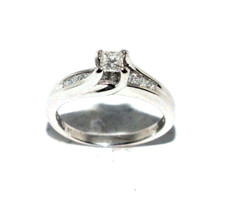 Damenring Aus 14 Karat Weißgold Mit 0,50 Karat Diamanten, UK Größe K 1/2