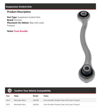 Las mejores ofertas en Brazos de ntrol posterior, articulaciones de rótula y njuntos para Mercedes-Benz GLK300 | eBay
