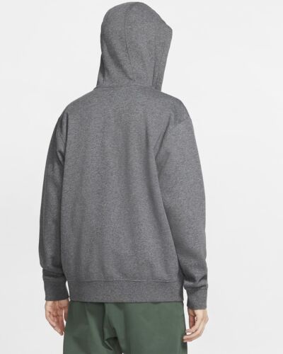 Nike Sportswear Club Fleece Full-Zip Hoodie Gray Men's Large BV2645-071 - Picture 3 of 13