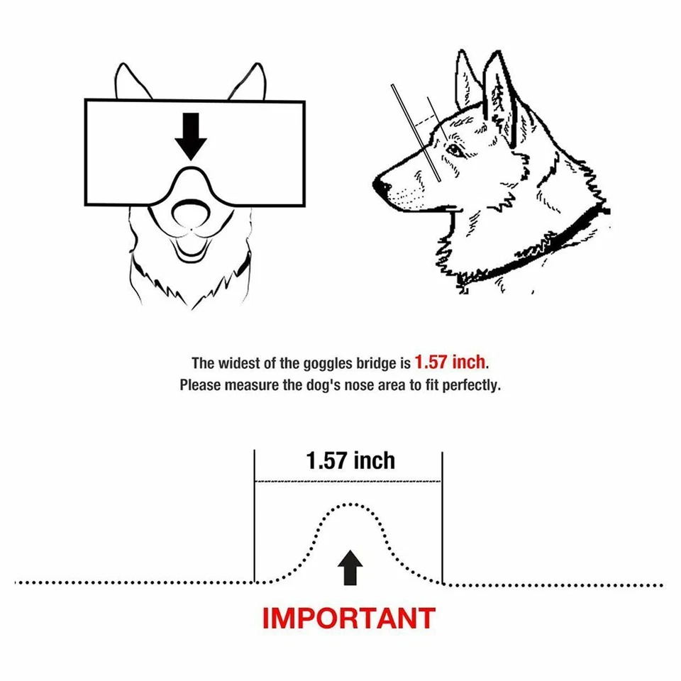 Gafas de sol a prueba de viento para perros protección UV para perros medianos grandes Foto 3 de 4