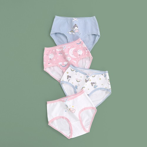 Paquete de 4 bragas calzoncillos de algodón de dibujos animados para niñas pequeñas y niñas - Imagen 16 de 43