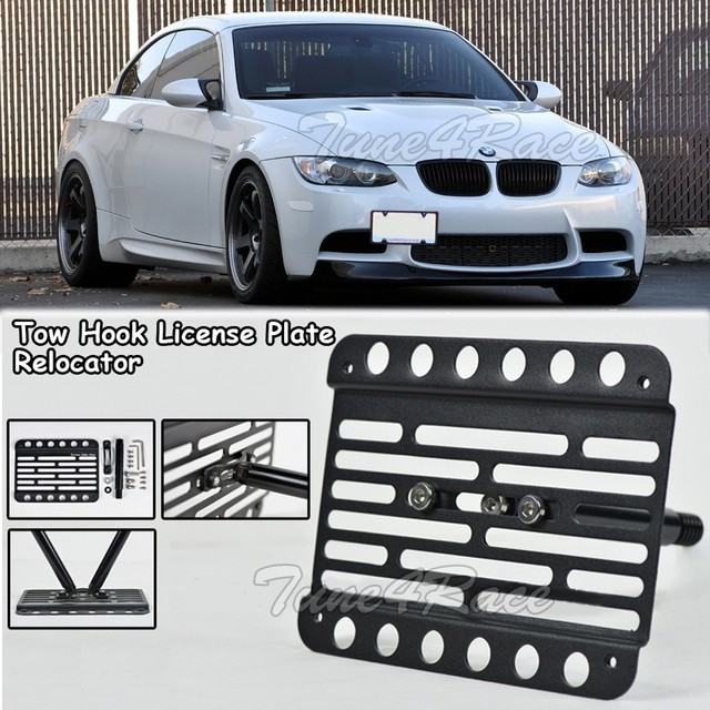 For 0613 BMW E90 E91 E92 E93 Front Tow Hook License Plate Relocator