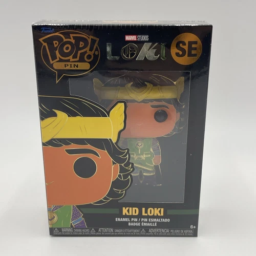 Funko Pop Pin Marvel Kid Loki SE Black Light Enamel Pin New Sealed Disney + #D