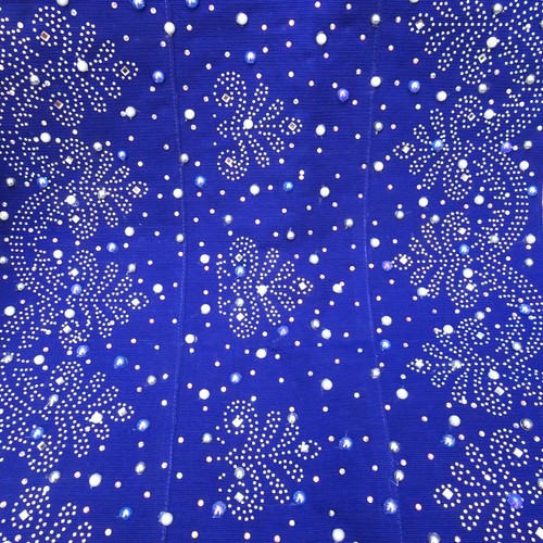 Set da sposa Celebrant Royal Blue Stoned Aso Oke Gele Ipele uomo Fila Cap Velo LOTTO - Foto 1 di 10