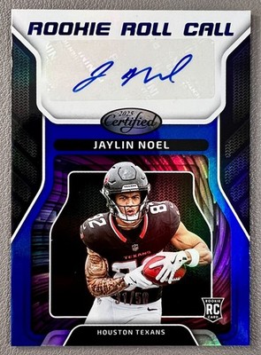 Jaylin Noel 2025 Panini Certified Football Rookie Roll Call Auto RC #RRC-JNL /50