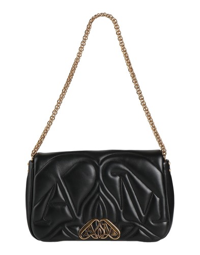 McQueen - Women - Leather Flap bag - Black