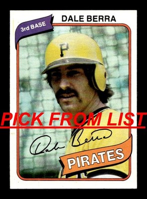 1980 Topps Baseball 243-483 EX-MT/NM Pick From List All PICTURED uu1