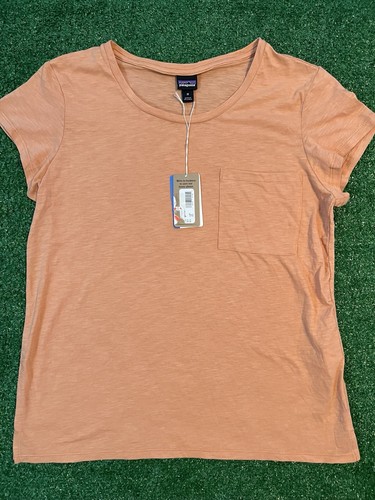 Patagonia Mainstay Pocket Orange Tee T Shirt Short Sleeve Women's Size M