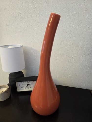 Royal Haeger Pottery Vase MCM Style Flame Orange 20” Tall Vintage 2006 Decor - Picture 5 of 9