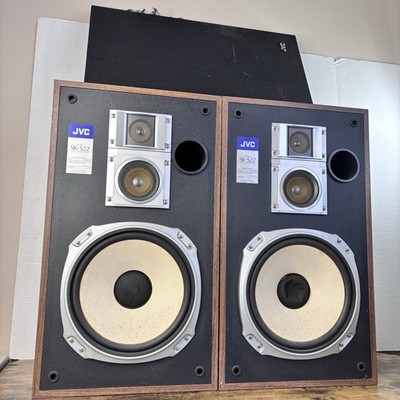 Vintage Working Pair Of Large JVC SK-S22 3-Way Speaker System for