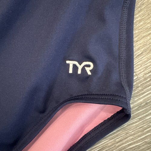 TYR Comfortable Durafast Lite Ella Maxfit Swimsuit for Girls BLUE Size M 7/8 NWT - Picture 5 of 9