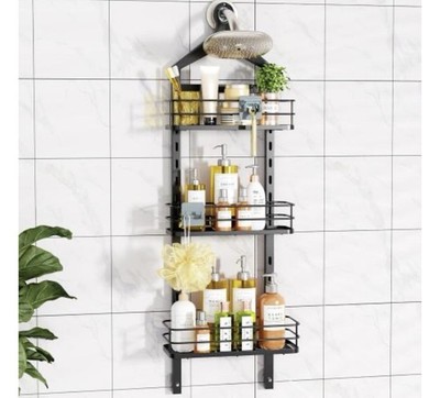 3 Tier Height-Adjustable Shower Storage Organizer