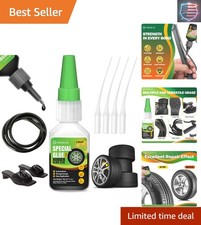 Black Rubber Glue, 20g Heavy Duty Rubber Adhesive for Tire, Tube, Shoes, Plas...